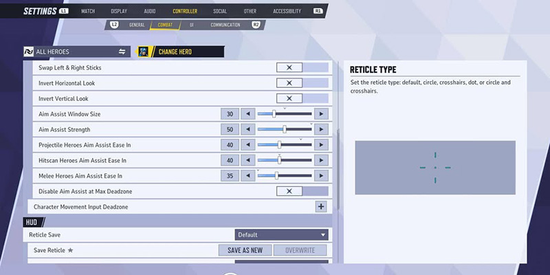 Aim trainer interface