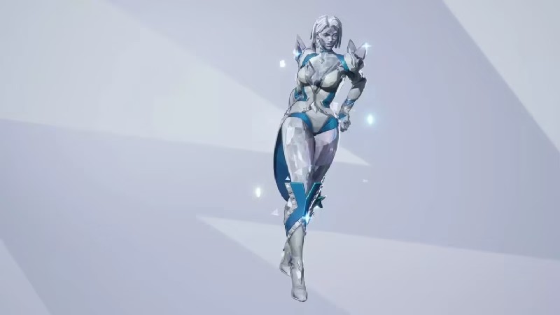 Emma Frost switching between Human and Diamond forms