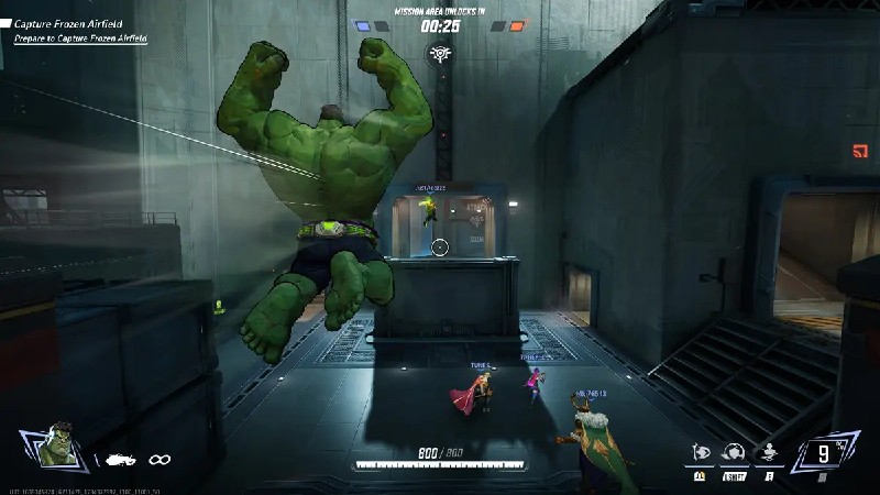 Hulk using high ground positioning