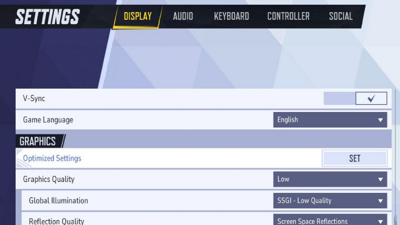 Marvel Rivals Settings Screen