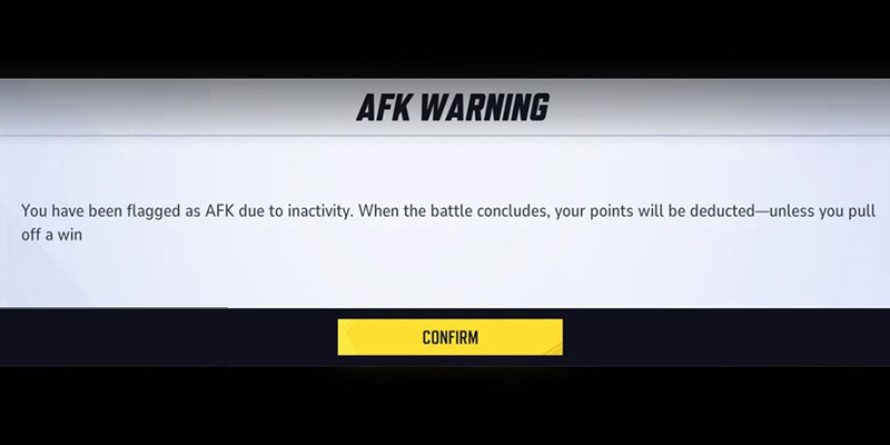 AFK Warning Screen
