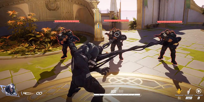 Venom in action during combat