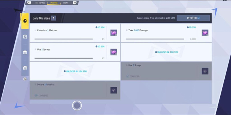 Daily Missions Interface