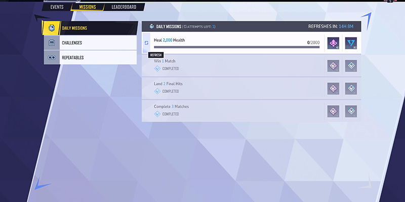 Weekly Challenges Interface