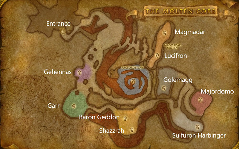 Molten Core Dungeon Map