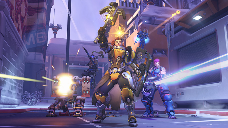 Brigitte using Rally during a team fight