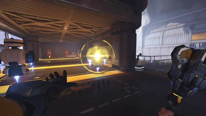 Brigitte throwing Repair Pack to an ally
