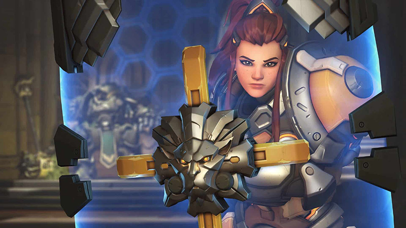 Brigitte with her barrier shield deployed