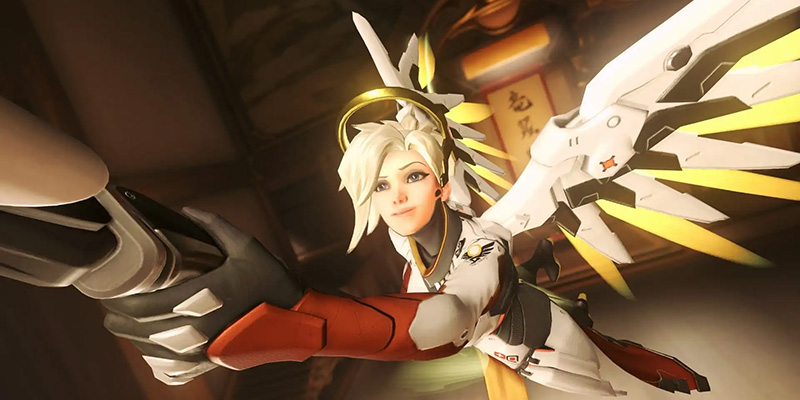 Mercy performing a Superjump