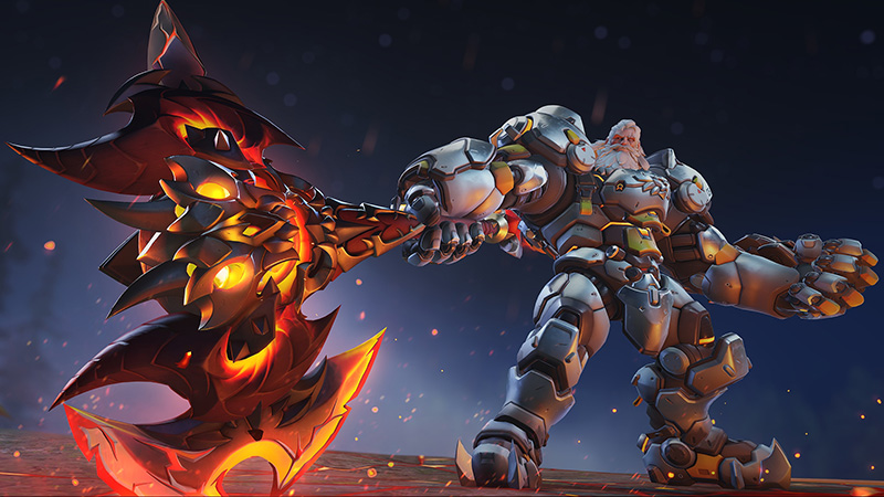 Reinhardt in epic battle stance