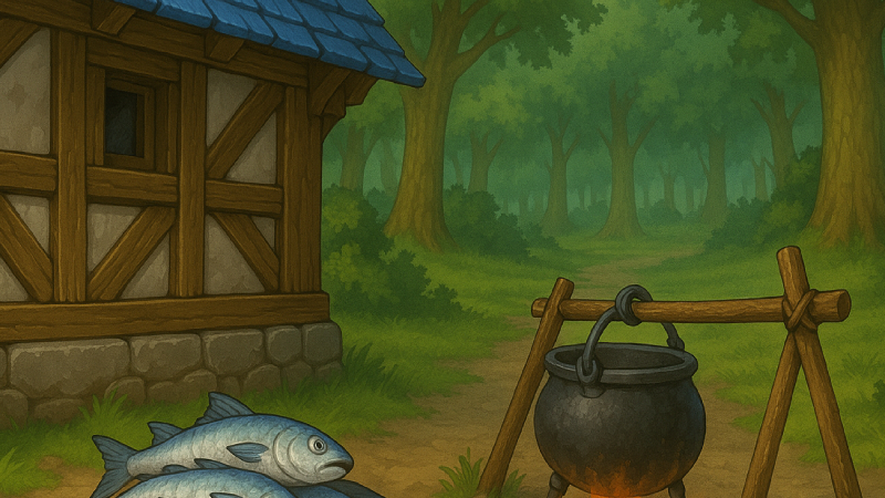 Fishing and Cooking Together