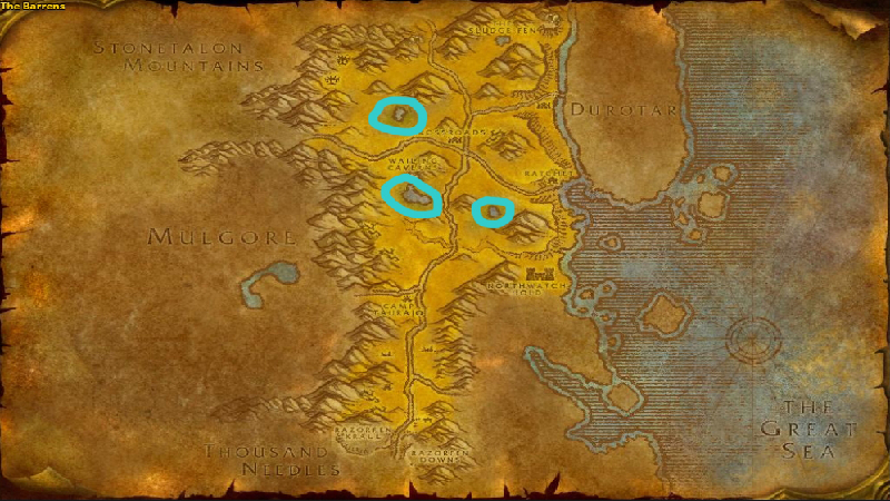 The Barrens Fishing Route