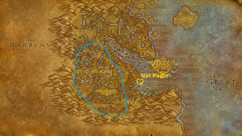 Dustwallow Marsh Fishing Route