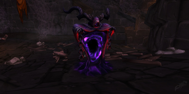 Warlock summoning a demon in WoW Classic Hardcore