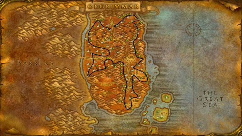 Durotar Herbalism Route