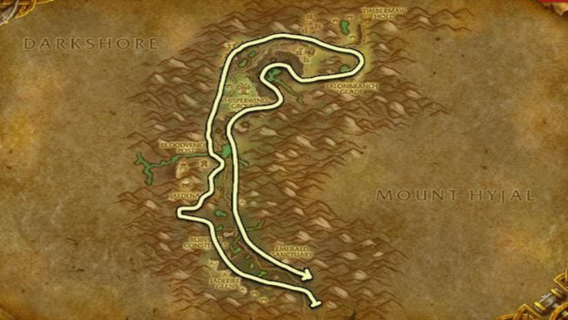 Felwood Herbalism Route