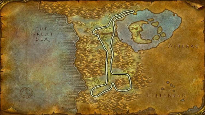 Silverpine Forest Herbalism Route