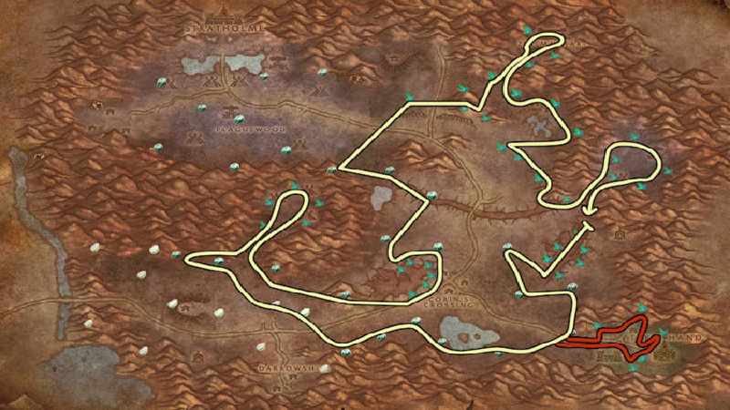 Eastern Plaguelands Thorium Mining Route