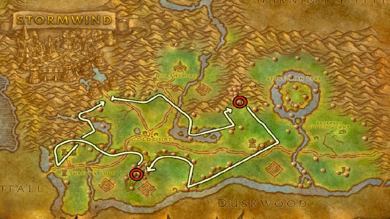 Elwynn Forest Copper Mining Route