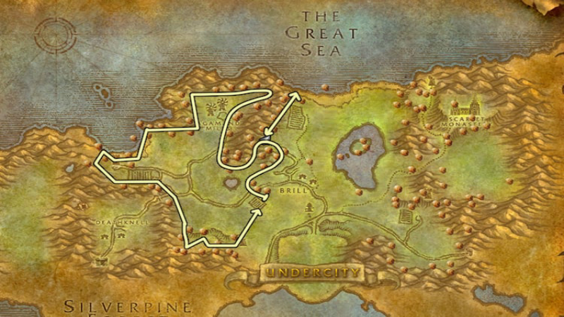 Tirisfal Glades Copper Mining Route