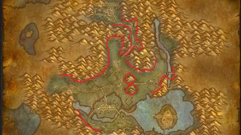 Western Plaguelands Thorium Mining Route