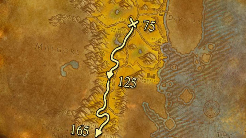 The Barrens Skinning Route 75-150