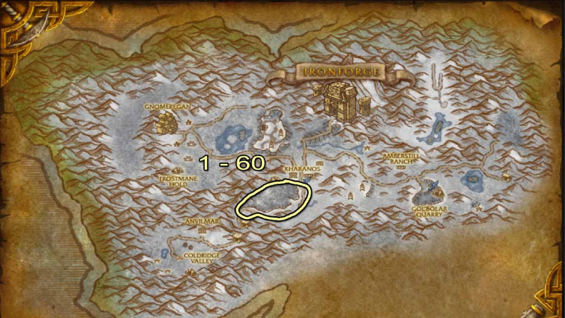 Dun Morogh Skinning Route 1-75